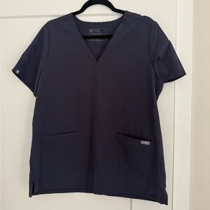 Figs Dark Harbor Casma V-Neck Scrub Top